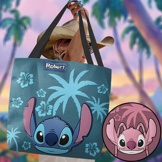 Ohana Alien Custom Name - Personalized Ohana Tote Bag