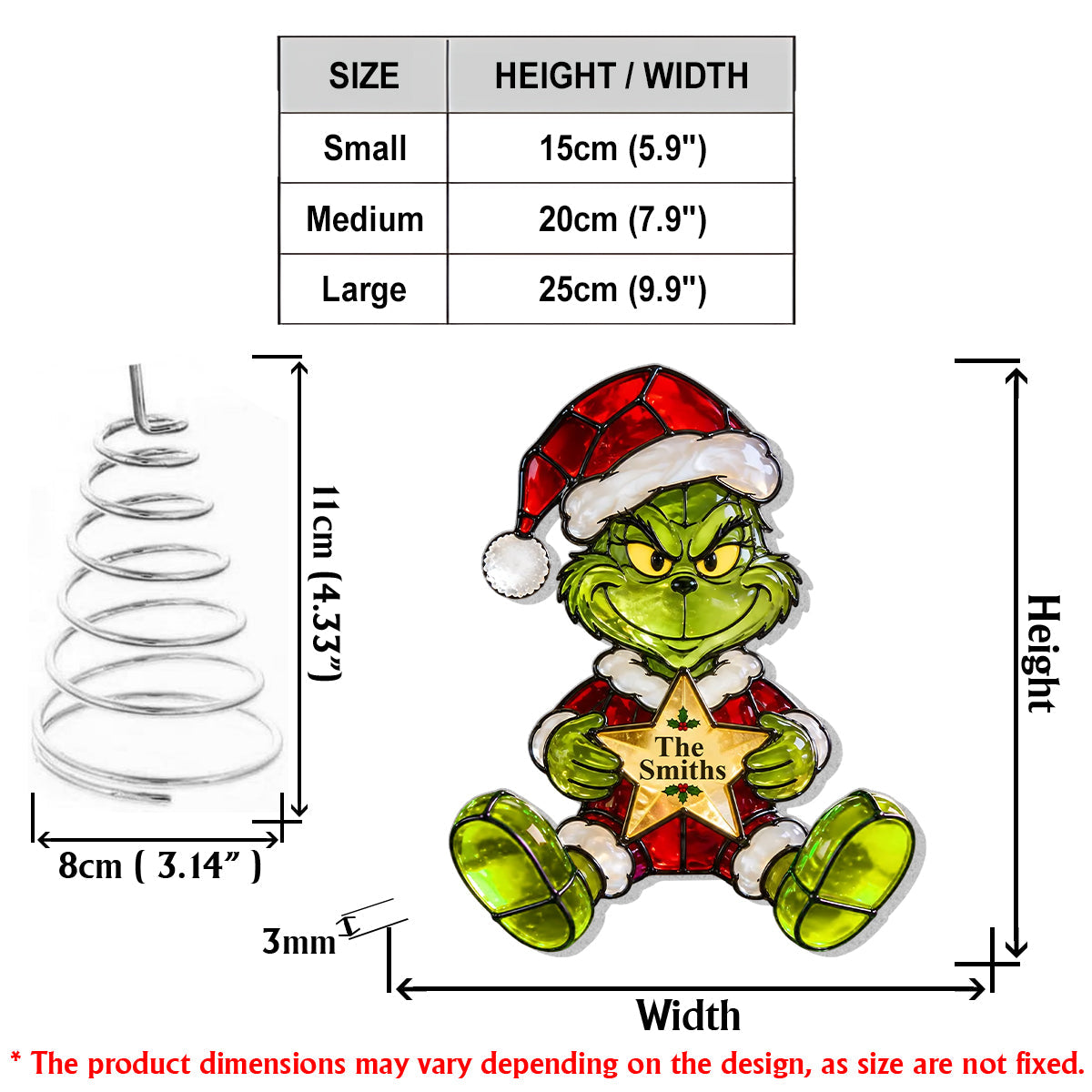 Merry Christmas - Personalized Stole Christmas LED Light Tree Topper