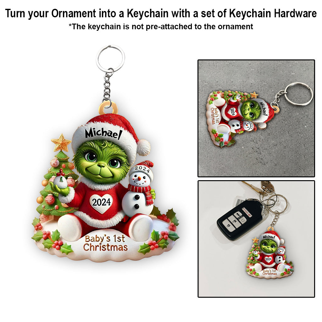 Baby 1st Christmas - Personalized Family Ornament