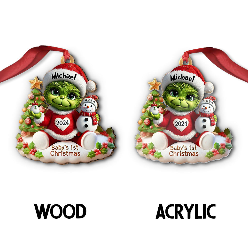 Baby 1st Christmas - Personalized Family Ornament
