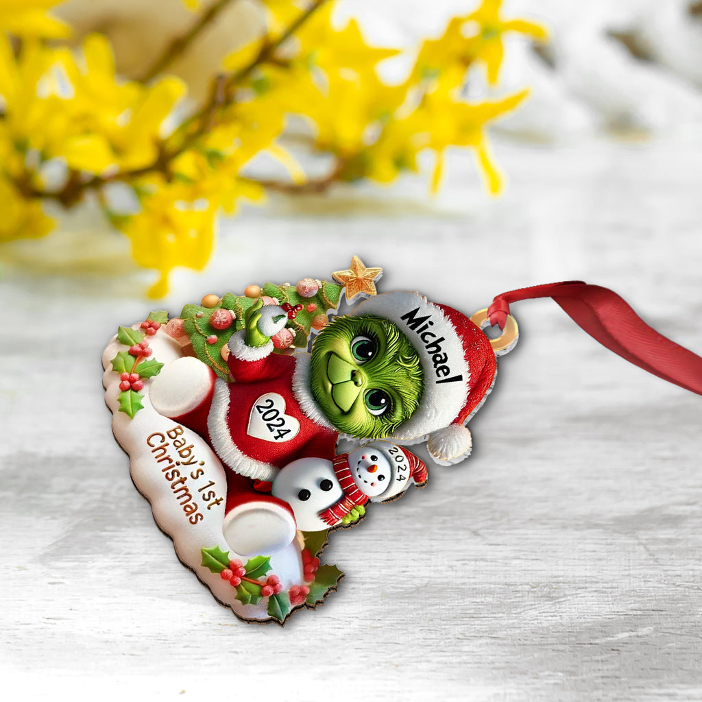 Baby 1st Christmas - Personalized Family Ornament