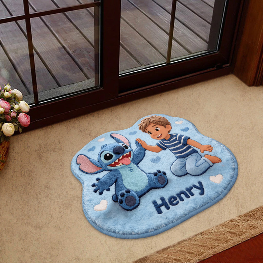 Best Friends - Personalized Ohana Shaped Doormat/ Rug