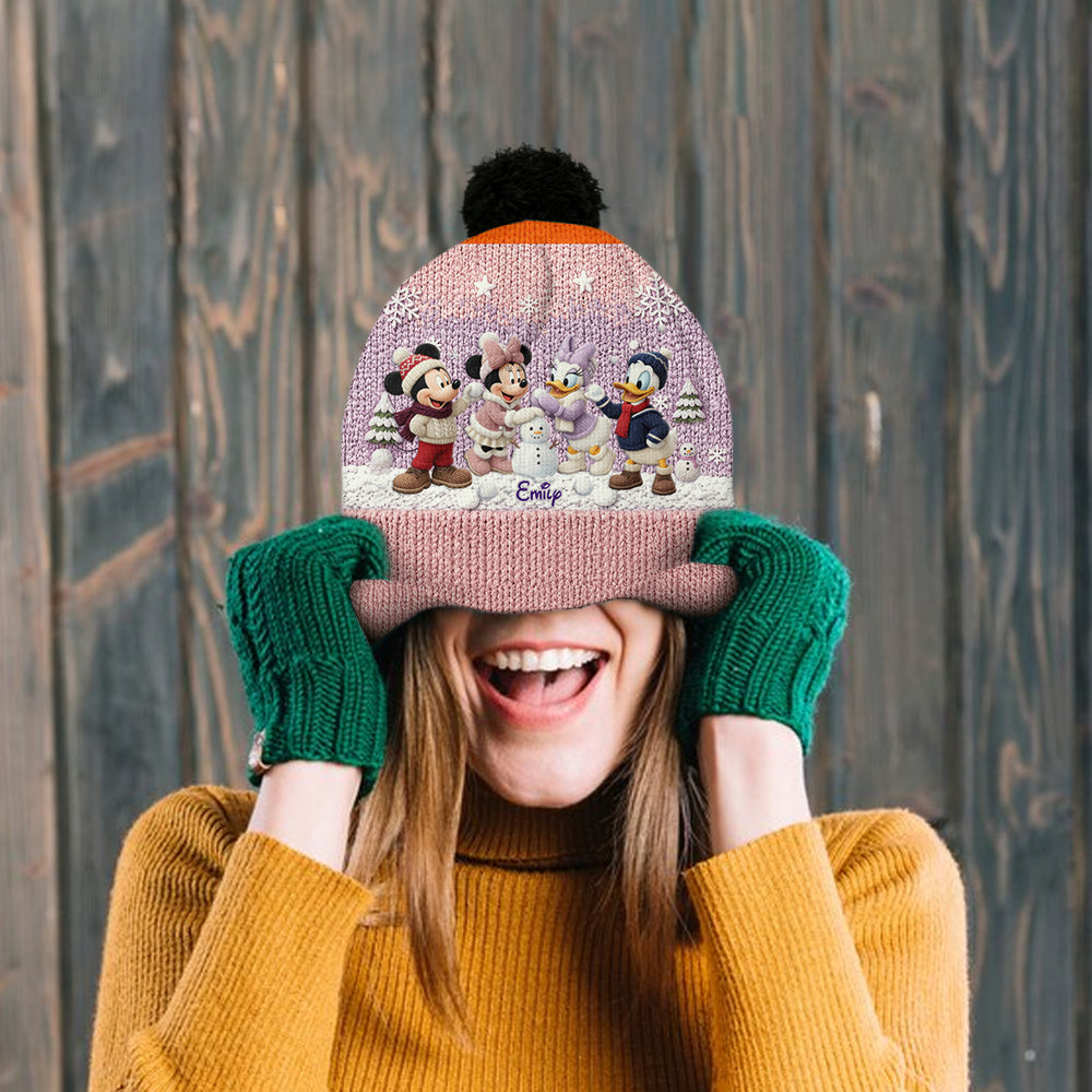 Snow Much Fun Together - Personalized Mouse Beanie Hat