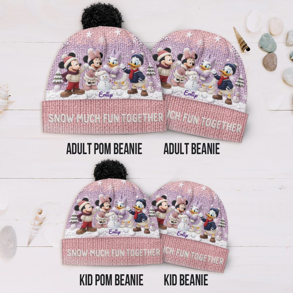 Snow Much Fun Together - Personalized Mouse Beanie Hat