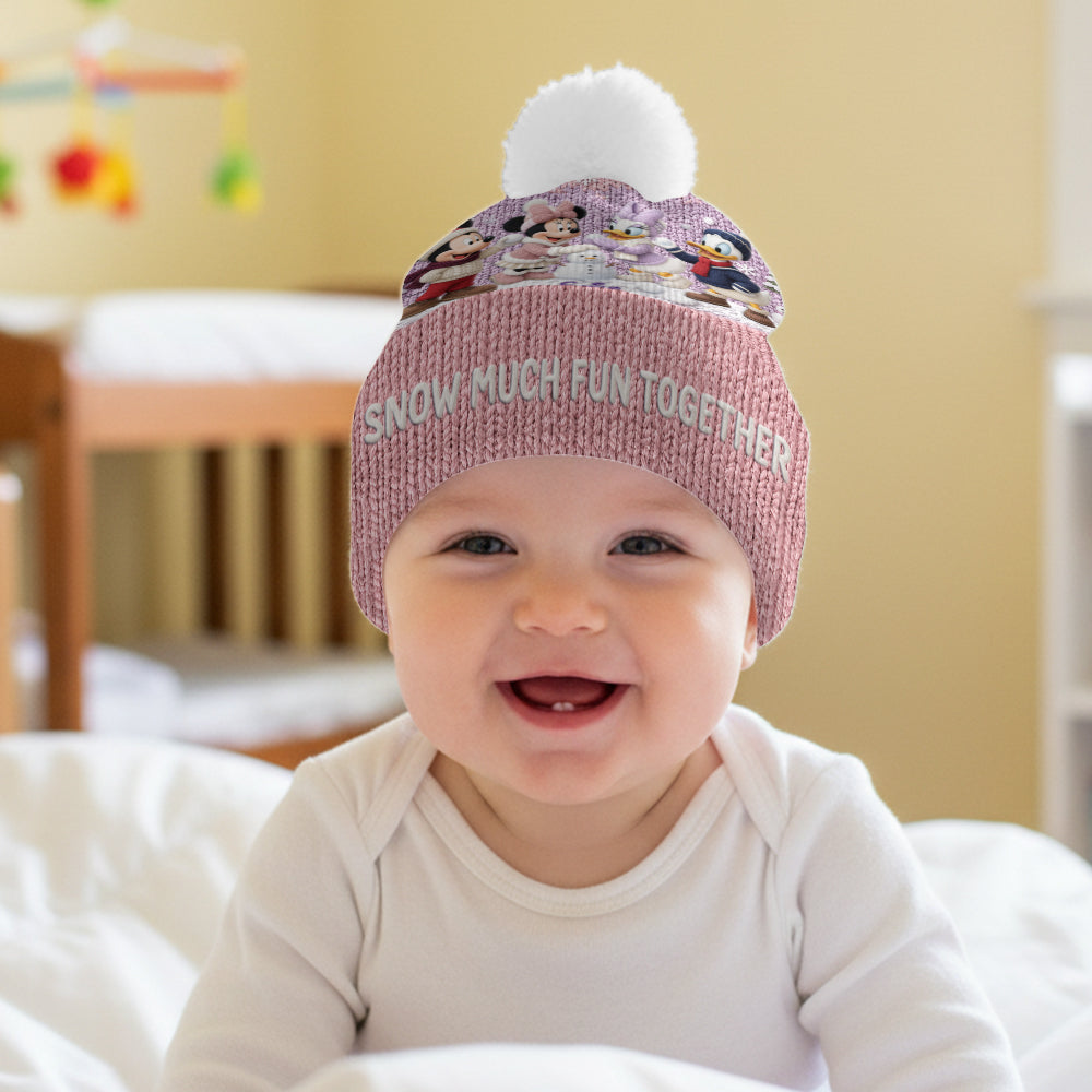 Snow Much Fun Together - Personalized Mouse Beanie Hat