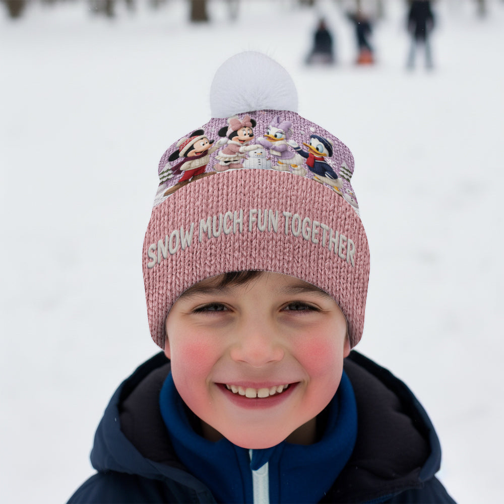 Snow Much Fun Together - Personalized Mouse Beanie Hat