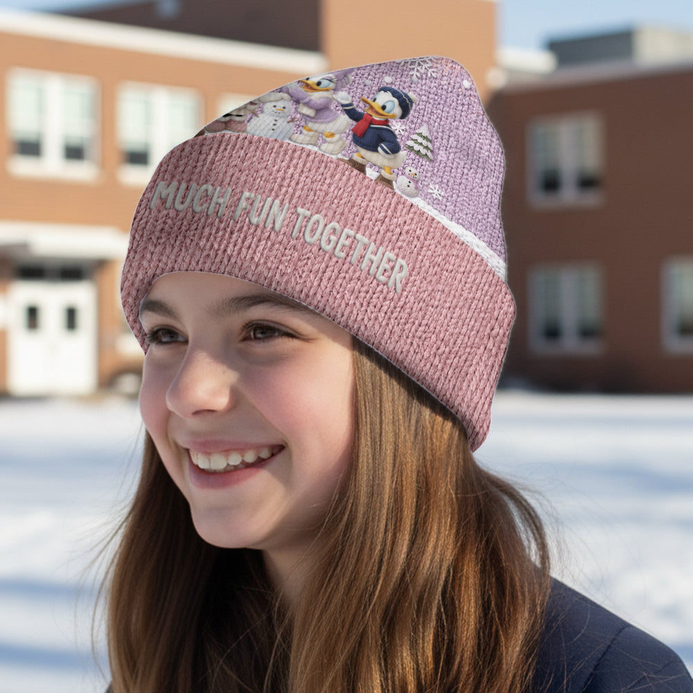 Snow Much Fun Together - Personalized Mouse Beanie Hat