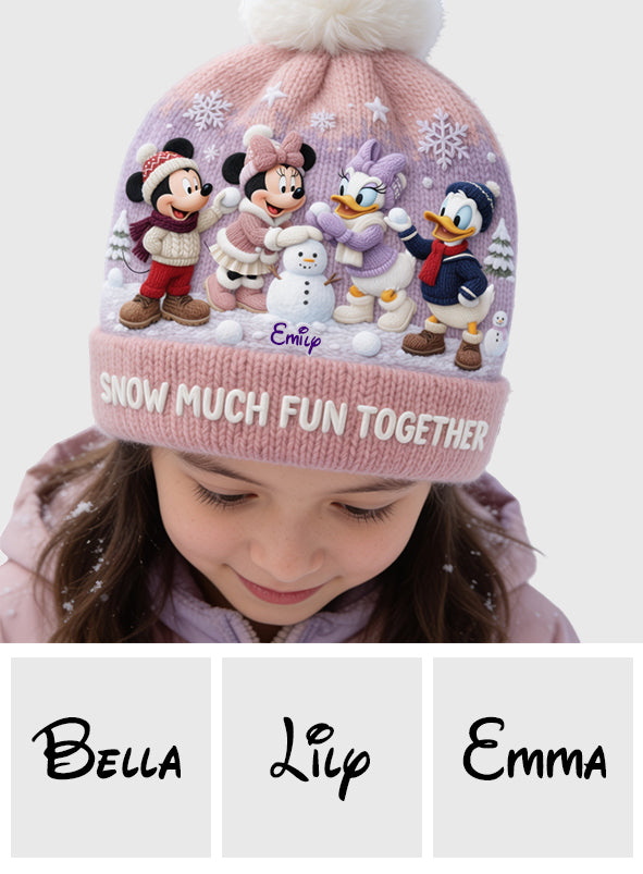 Snow Much Fun Together - Personalized Mouse Beanie Hat