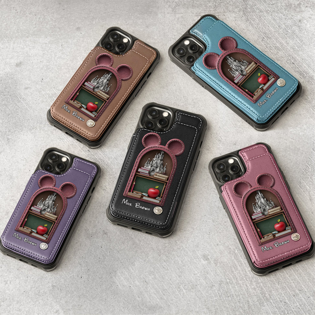 Mouse Ears Teacher - Personalized Teacher Wallet Phone Case
