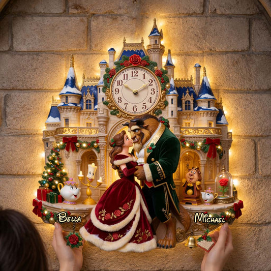 Tale As Old As Time - Personalized Beauty And The Beast LED Light Wall Clock