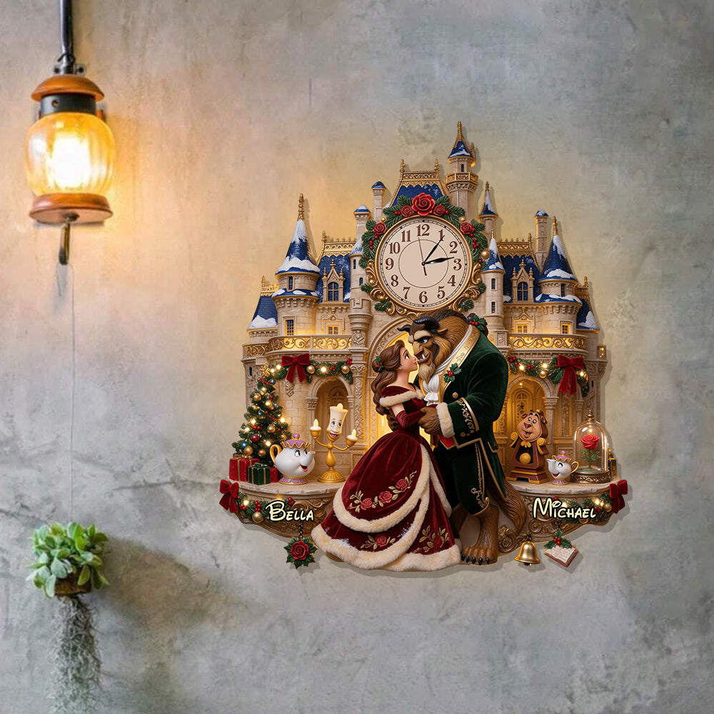 Tale As Old As Time - Personalized Beauty And The Beast LED Light Wall Clock