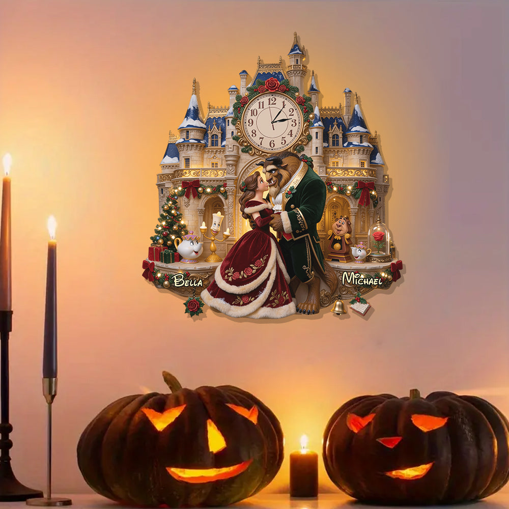 Tale As Old As Time - Personalized Beauty And The Beast LED Light Wall Clock