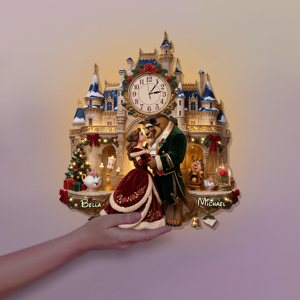 Tale As Old As Time - Personalized Beauty And The Beast LED Light Wall Clock