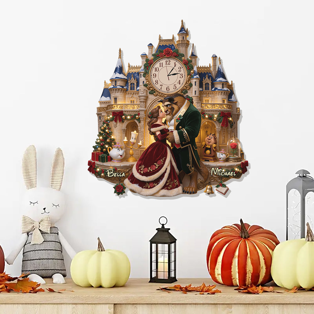 Tale As Old As Time - Personalized Beauty And The Beast LED Light Wall Clock