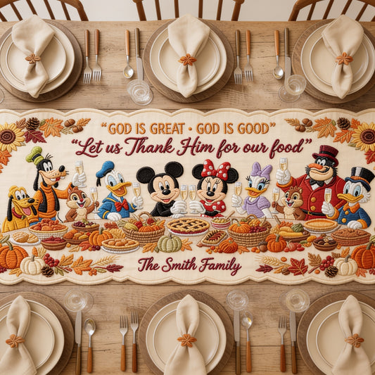 Cheers! - Personalized Mouse Custom Shape Table Runner