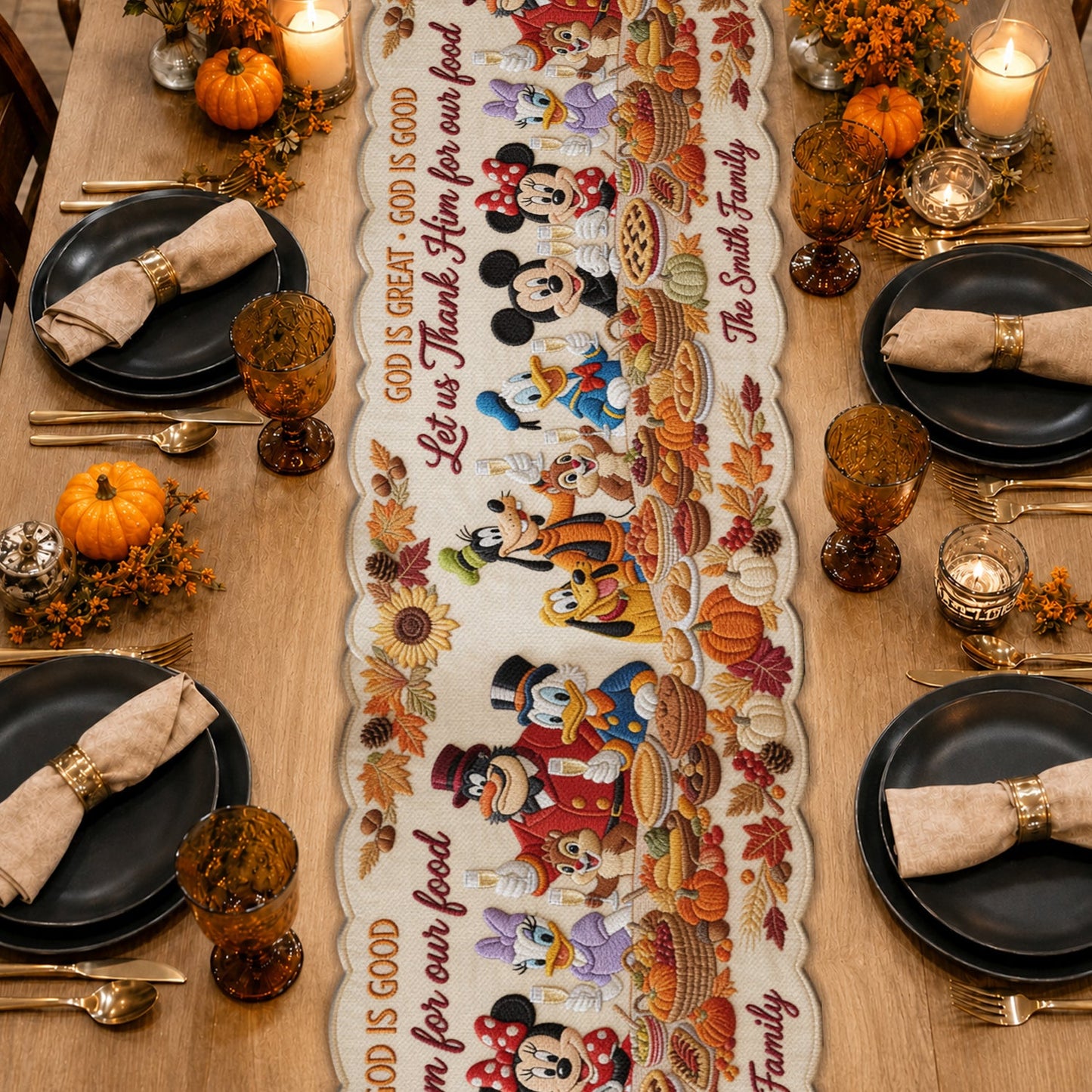 Cheers! - Personalized Mouse Custom Shape Table Runner