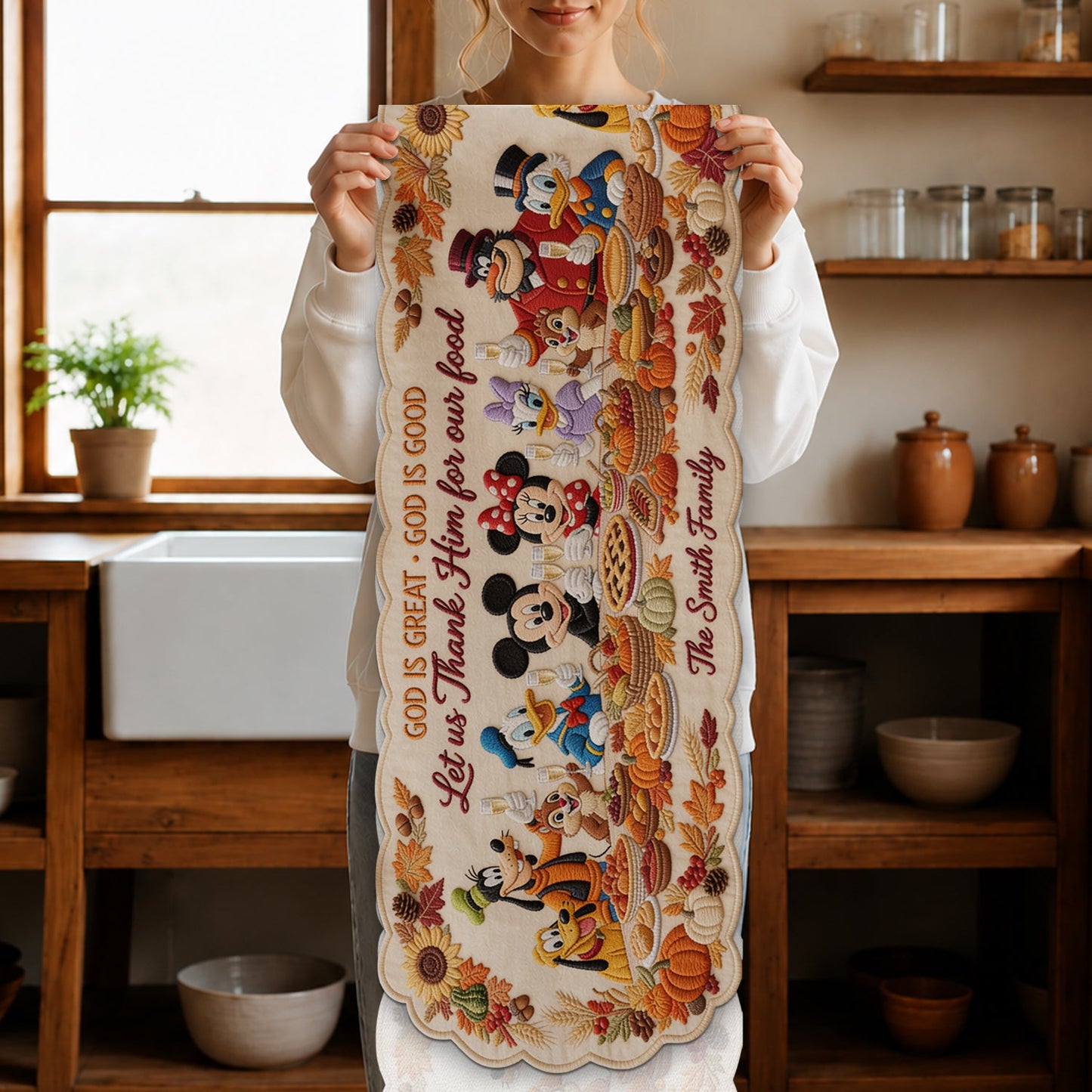 Cheers! - Personalized Mouse Custom Shape Table Runner