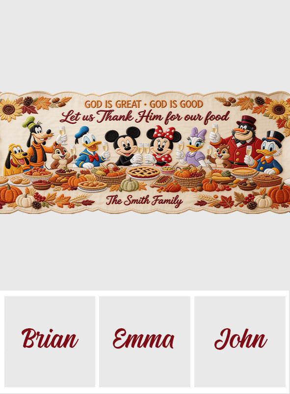 Cheers! - Personalized Mouse Custom Shape Table Runner