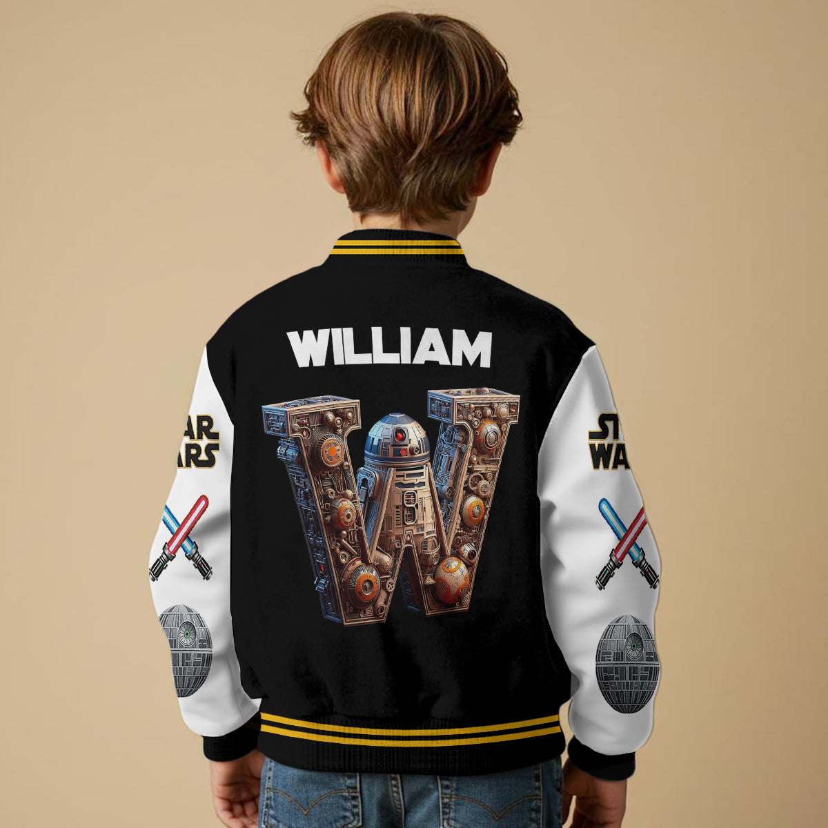 Alphabet Letters - Personalized The Force Varsity Jacket