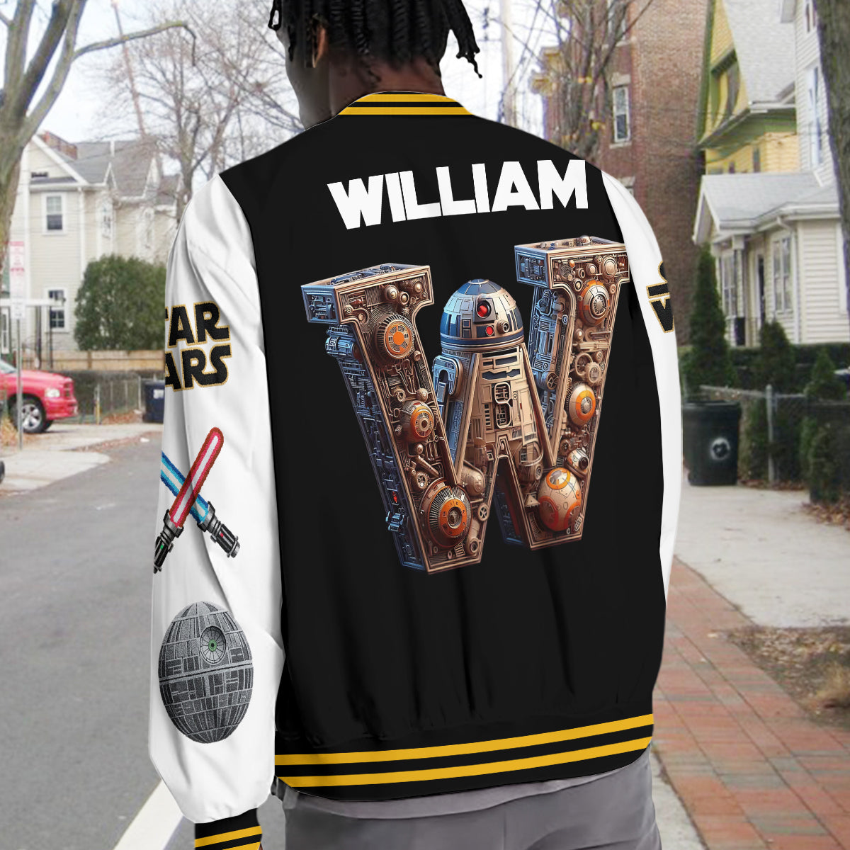 Alphabet Letters - Personalized The Force Varsity Jacket