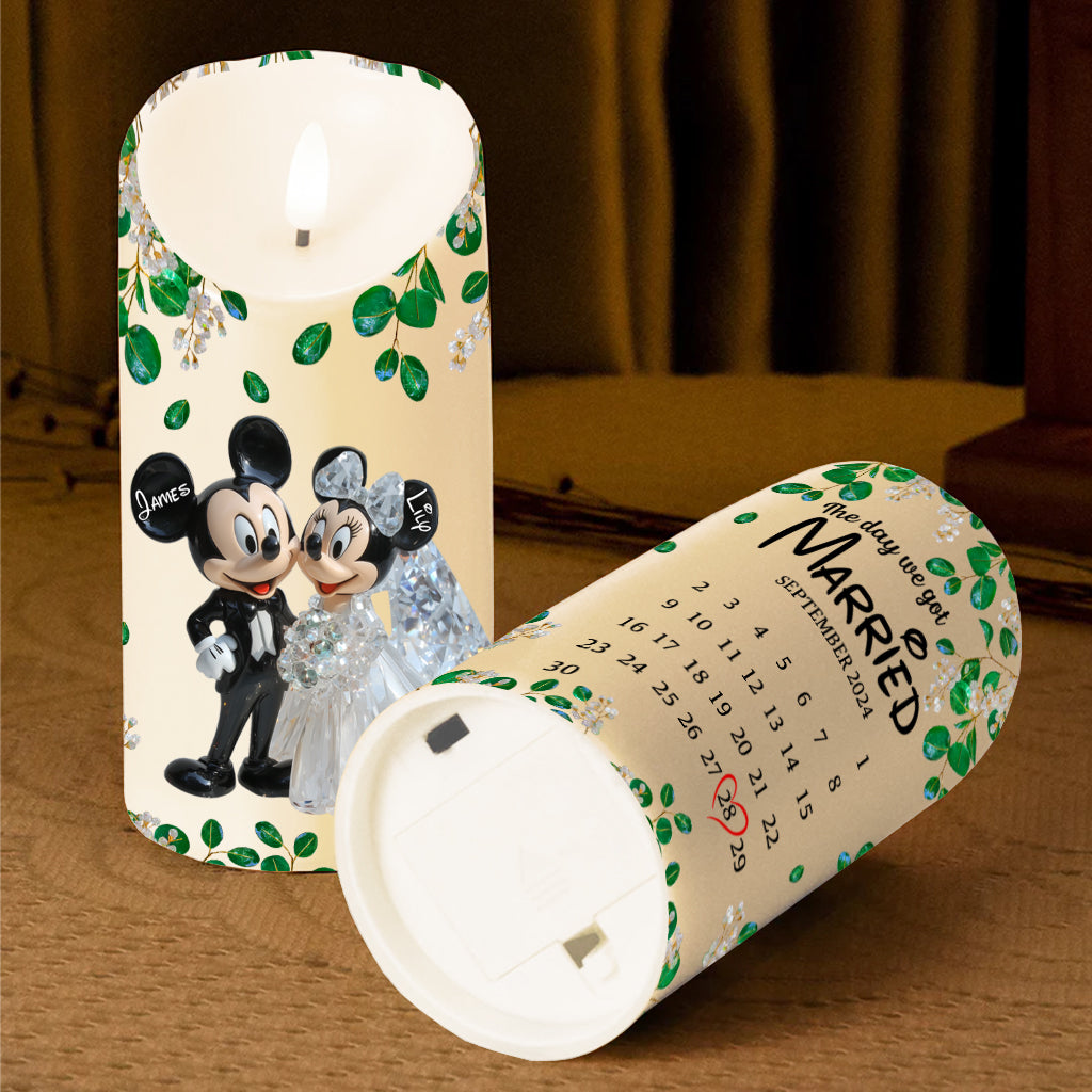 The Day I Met You - Personalized Mouse Flameless Candle
