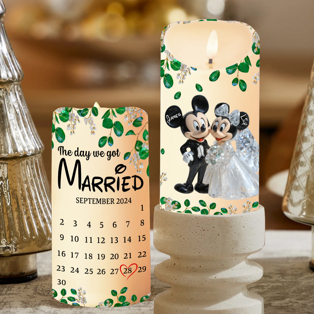 The Day I Met You - Personalized Mouse Flameless Candle