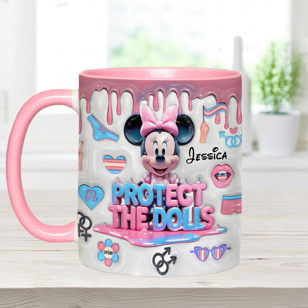 Protect The Dolls - Personalized LGBT Support Accent Mug