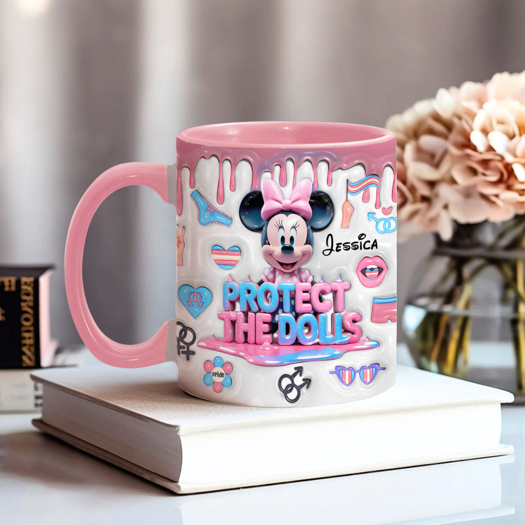 Protect The Dolls - Personalized LGBT Support Accent Mug