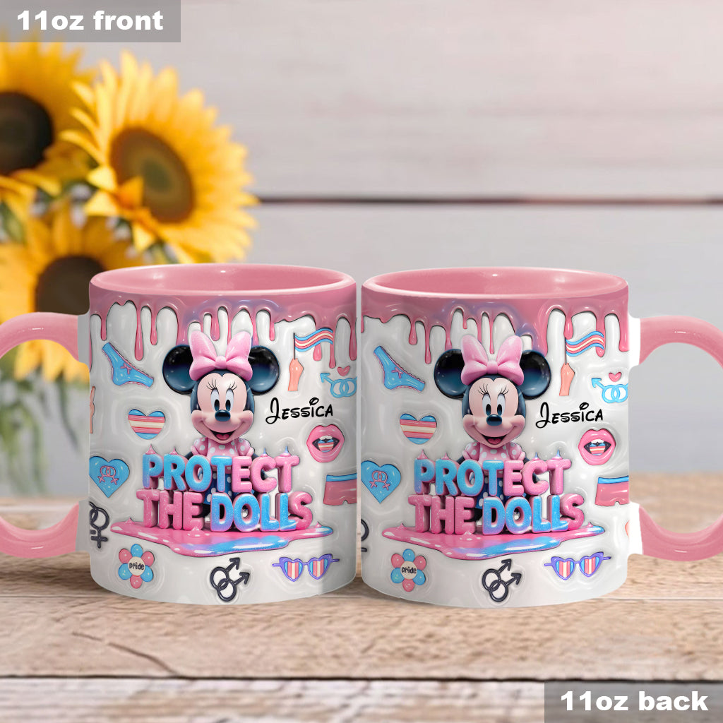 Protect The Dolls - Personalized LGBT Support Accent Mug