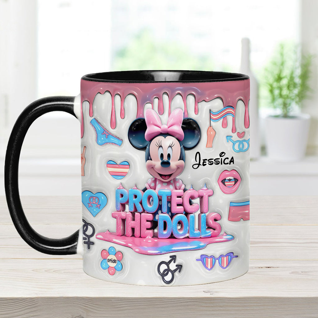 Protect The Dolls - Personalized LGBT Support Accent Mug