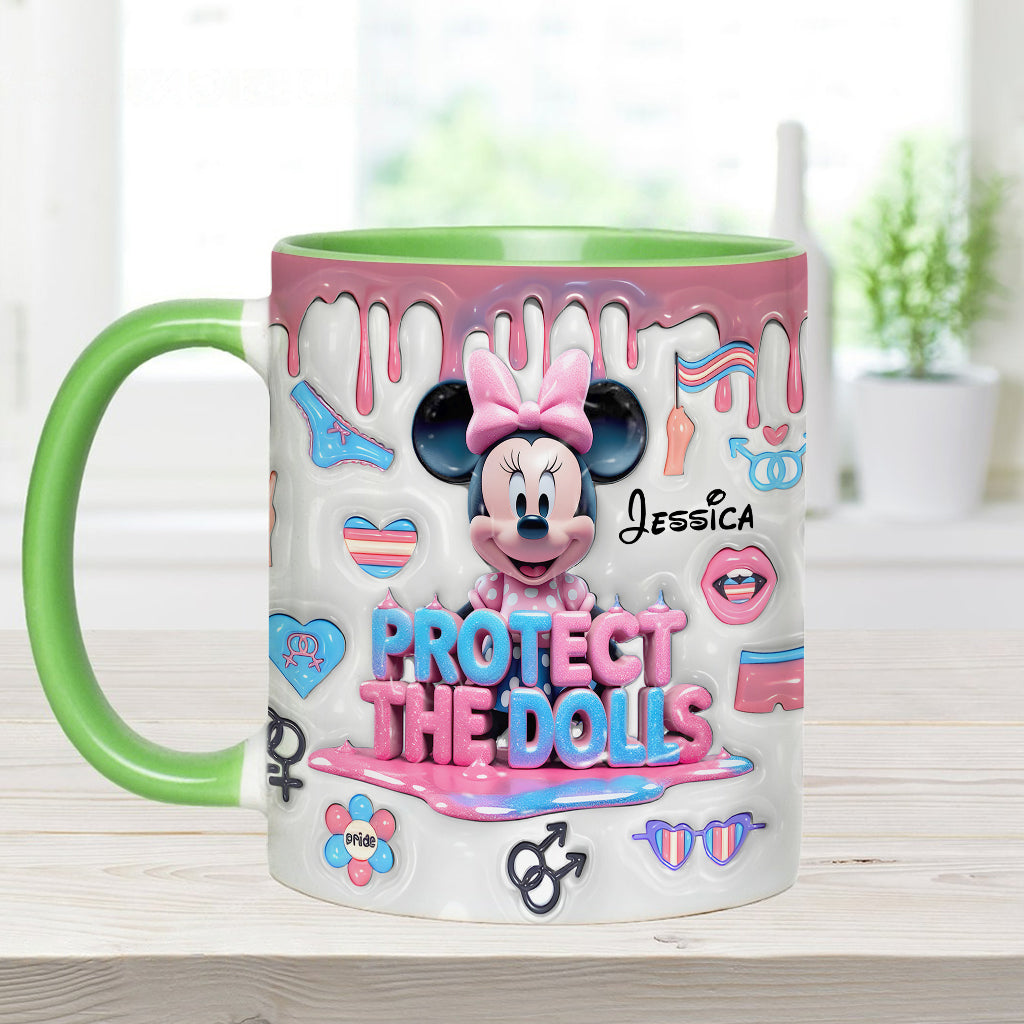 Protect The Dolls - Personalized LGBT Support Accent Mug