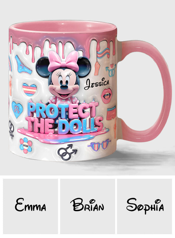 Protect The Dolls - Personalized LGBT Support Accent Mug