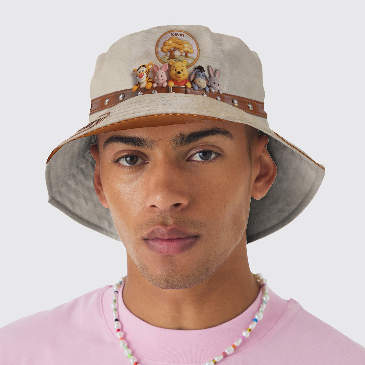 100th Anniversary Of Friendship - Personalized Yellow Bear Bucket Hat