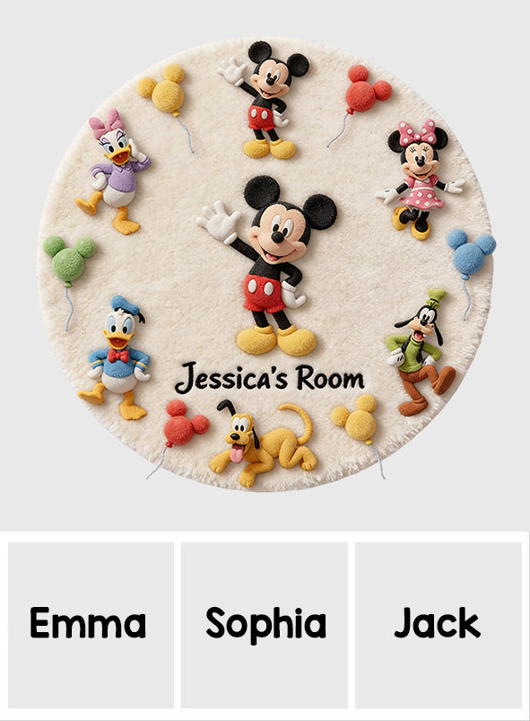 Friends - Personalized Mouse Non-Slip Tufted Rug