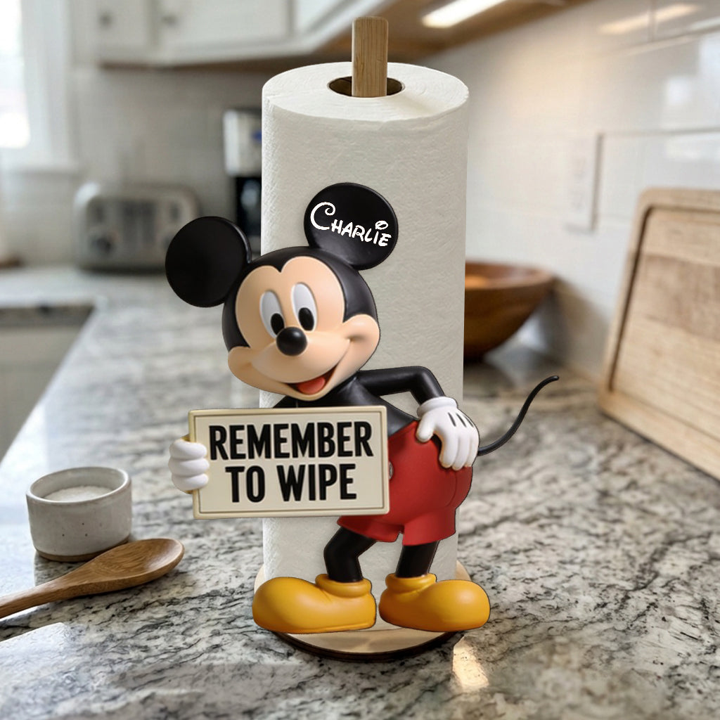 Remember To Wipe - Personalized Mouse Paper Towel Stand