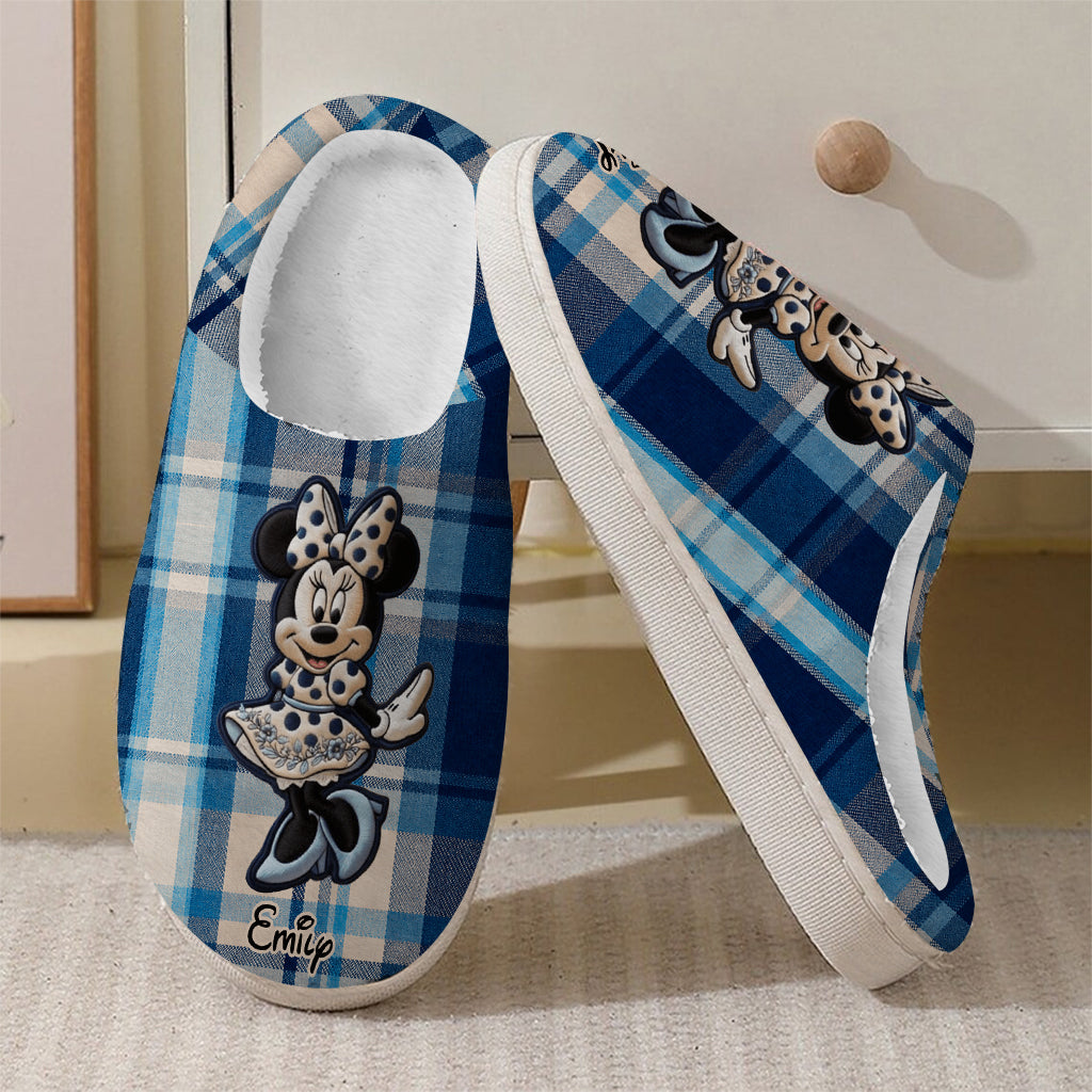 Magical Winter - Personalized Mouse Faux Fur Boot Slippers