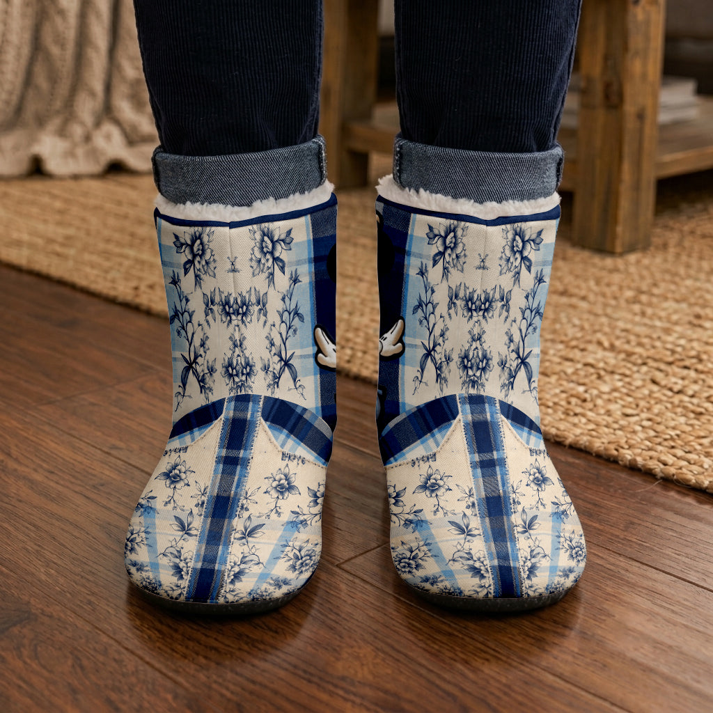 Magical Winter - Personalized Mouse Faux Fur Boot Slippers