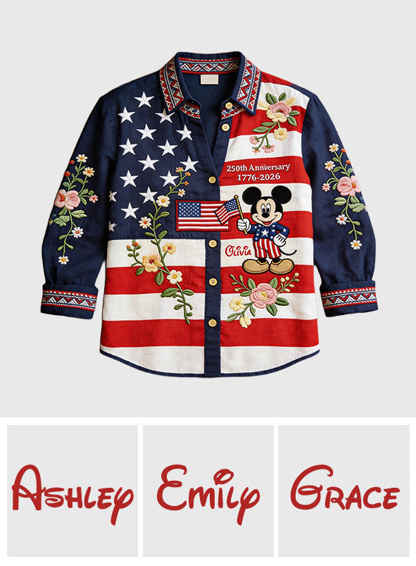 250th Anniversary - Personalized Mouse Button-Up Shirt