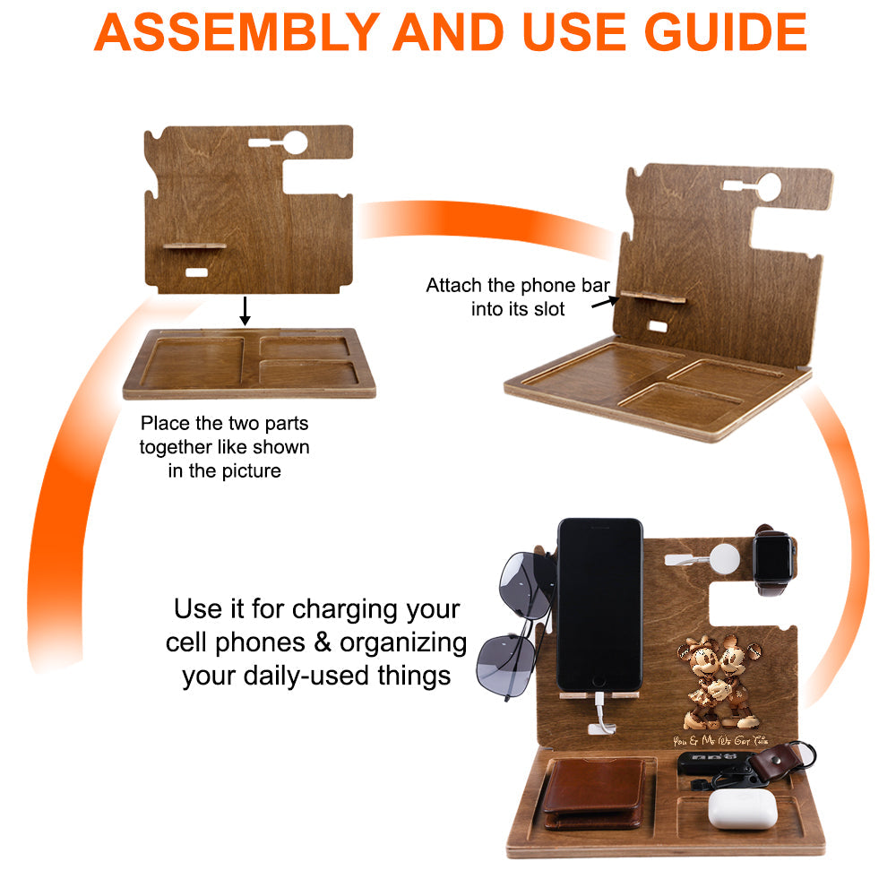 Cute Mouse Couple - Personalized Mouse Docking Station