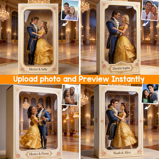 Custom Any Photo Perfect Gift For Couple - Personalized Beauty And The Beast Custom Shaped Acrylic Plaque