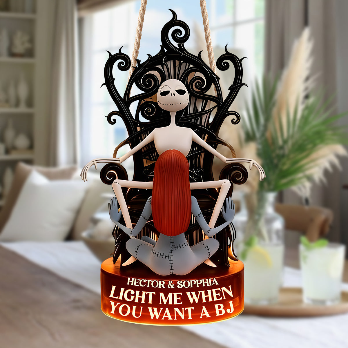 Light Me When You Want A BJ - Personalized Nightmare LED Light Acrylic Sign