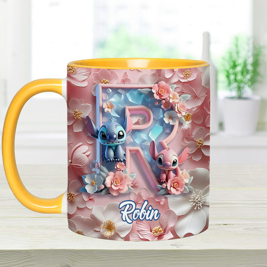 Ohana Letter - Personalized Ohana Accent Mug