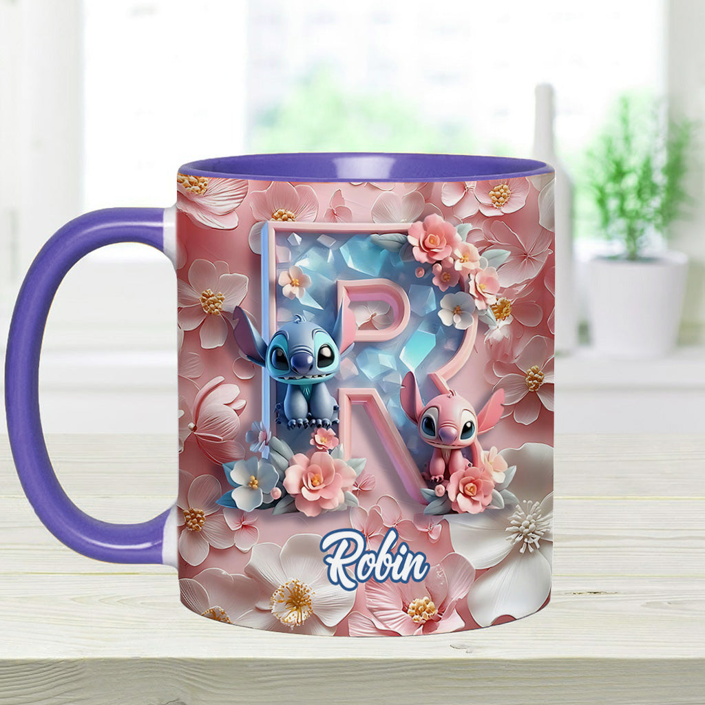 Ohana Letter - Personalized Ohana Accent Mug