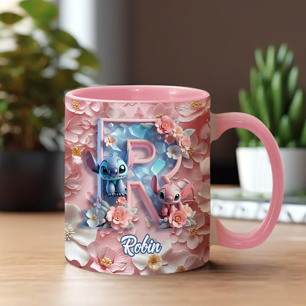 Ohana Letter - Personalized Ohana Accent Mug