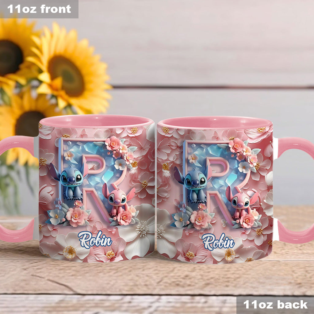 Ohana Letter - Personalized Ohana Accent Mug