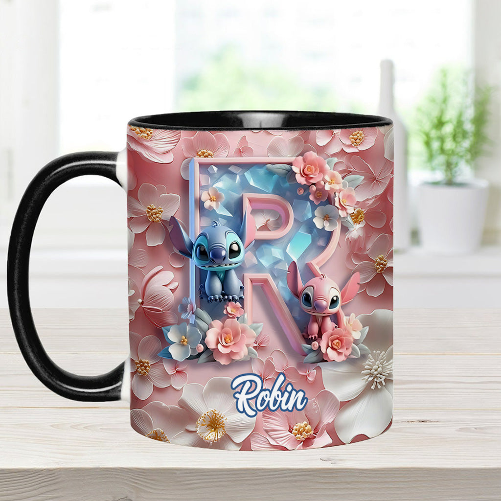 Ohana Letter - Personalized Ohana Accent Mug