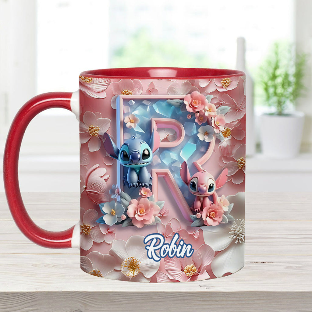 Ohana Letter - Personalized Ohana Accent Mug