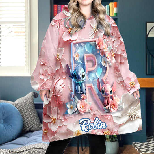 Floral Ohana - Personalized Ohana Blanket Hoodie