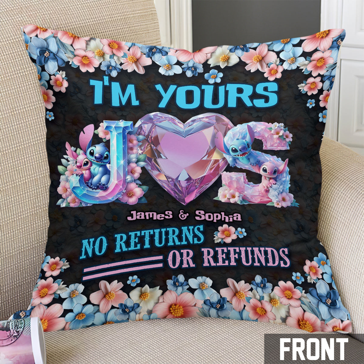 Ohana Letter - Personalized Ohana Throw Pillow