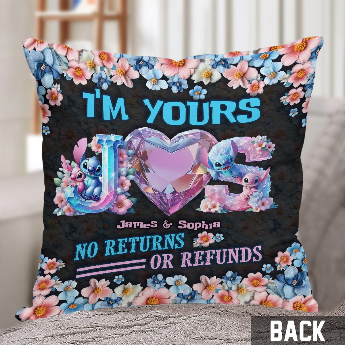Ohana Letter - Personalized Ohana Throw Pillow